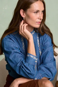 Polín Et Moi Blusas-Camisa Denim Milen Azul
