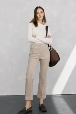 Pedro del Hierro T-Shirts-Camisa drapeada com broche Beige