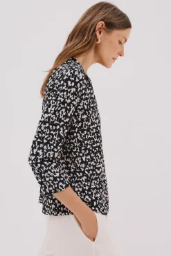 Cortefiel Blusas-Camisa elástica com botões Cinzento