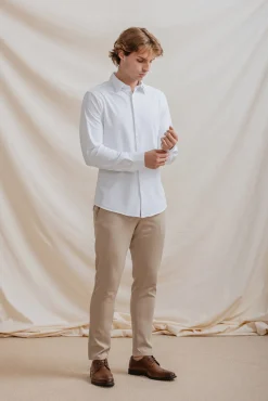 Celopman T-Shirts|Camisas-Camisa elástica com haste branco