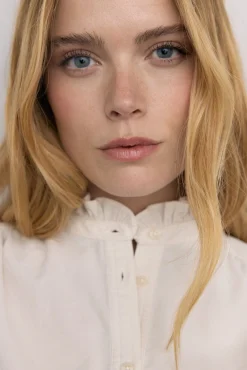 Pedro del Hierro Blusas-Camisa em bombazina Ecru