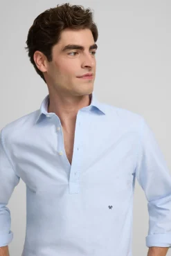 Silbon Polos-Camisa esportiva Oxford Azul