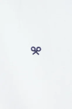 Silbon Camisas-Camisa esportiva Oxford com corte franzido Branco