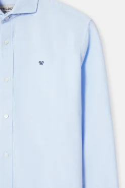 Silbon Camisas-Camisa esportiva Oxford com corte Azul