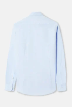 Silbon Camisas-Camisa esportiva Oxford com corte Azul