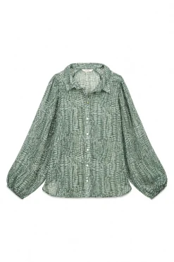 Slowlove Blusas-Camisa estampada Verde