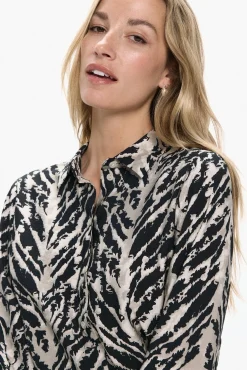 Vero Moda Blusas-Camisa estampada manga comprida Preto