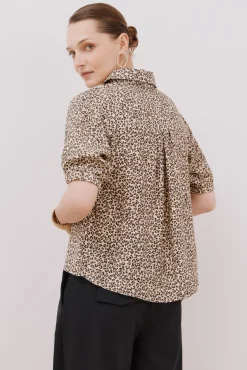 Cortefiel Blusas-Camisa estampado animal Impressão