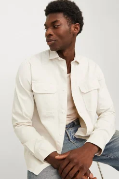 Jack & Jones Camisas-Camisa estilo sarja cinzento