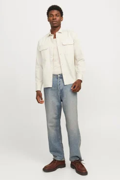 Jack & Jones Camisas-Camisa estilo sarja cinzento