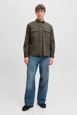 Jack & Jones Camisas-Camisa estilo sarja cru