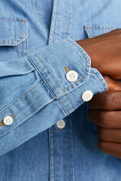 Jack & Jones Camisas-Camisa estilo sarja azul