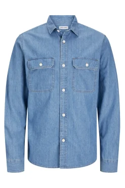 Jack & Jones Camisas-Camisa estilo sarja azul