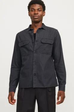 Jack & Jones Camisas-Camisa estilo sarja preto