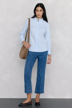 Pedro del Hierro Blusas-Camisa estrutura Azul