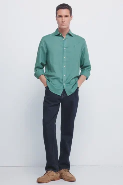 Springfield Camisas-Camisa estruturada verde