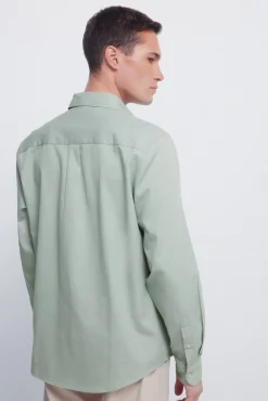 Springfield Camisas-Camisa estruturada bicolor verde