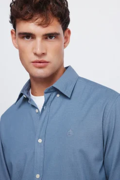 Springfield Camisas-Camisa estruturada bicolor azul