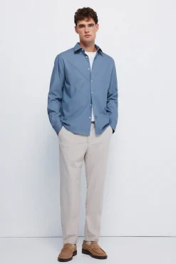 Springfield Camisas-Camisa estruturada bicolor azul