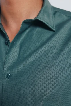 Springfield Camisas-Camisa estruturada de fácil cuidado verde