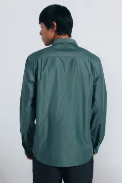 Springfield Camisas-Camisa estruturada de fácil cuidado verde