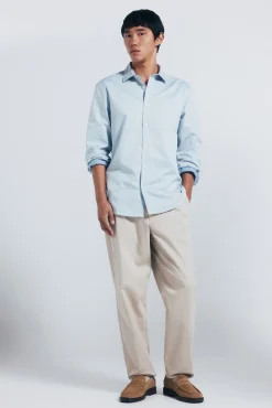 Springfield Camisas-Camisa estruturada de fácil cuidado azul