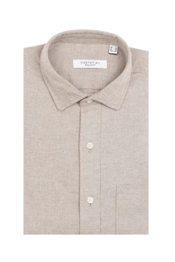 Cortefiel Camisas-Camisa flanela espinha Tostado