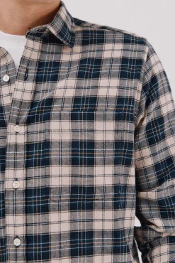 Cortefiel Camisas-Camisa flanela xadrez Azul