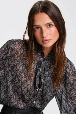 Morgan Blusas-Camisa fluida com gola em V Multicolorido