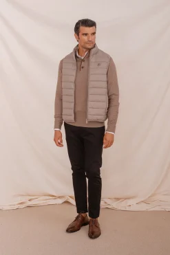 Celopman Polos|Camisolas-Camisa gola polo com vivo bege