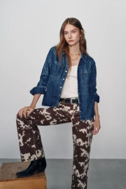 High Spirits Blusas-Camisa Golpeada azul