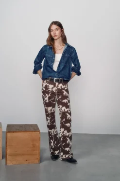 High Spirits Blusas-Camisa Golpeada azul