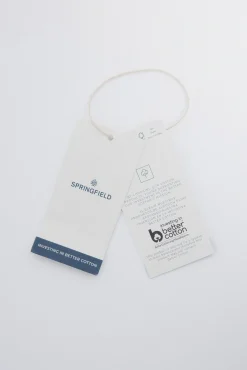 Springfield Camisas-Camisa jeans azul