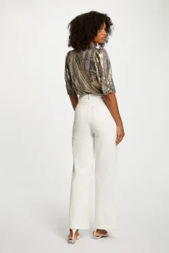 Morgan Blusas-Camisa justa com mangas bufantes Multicolorido