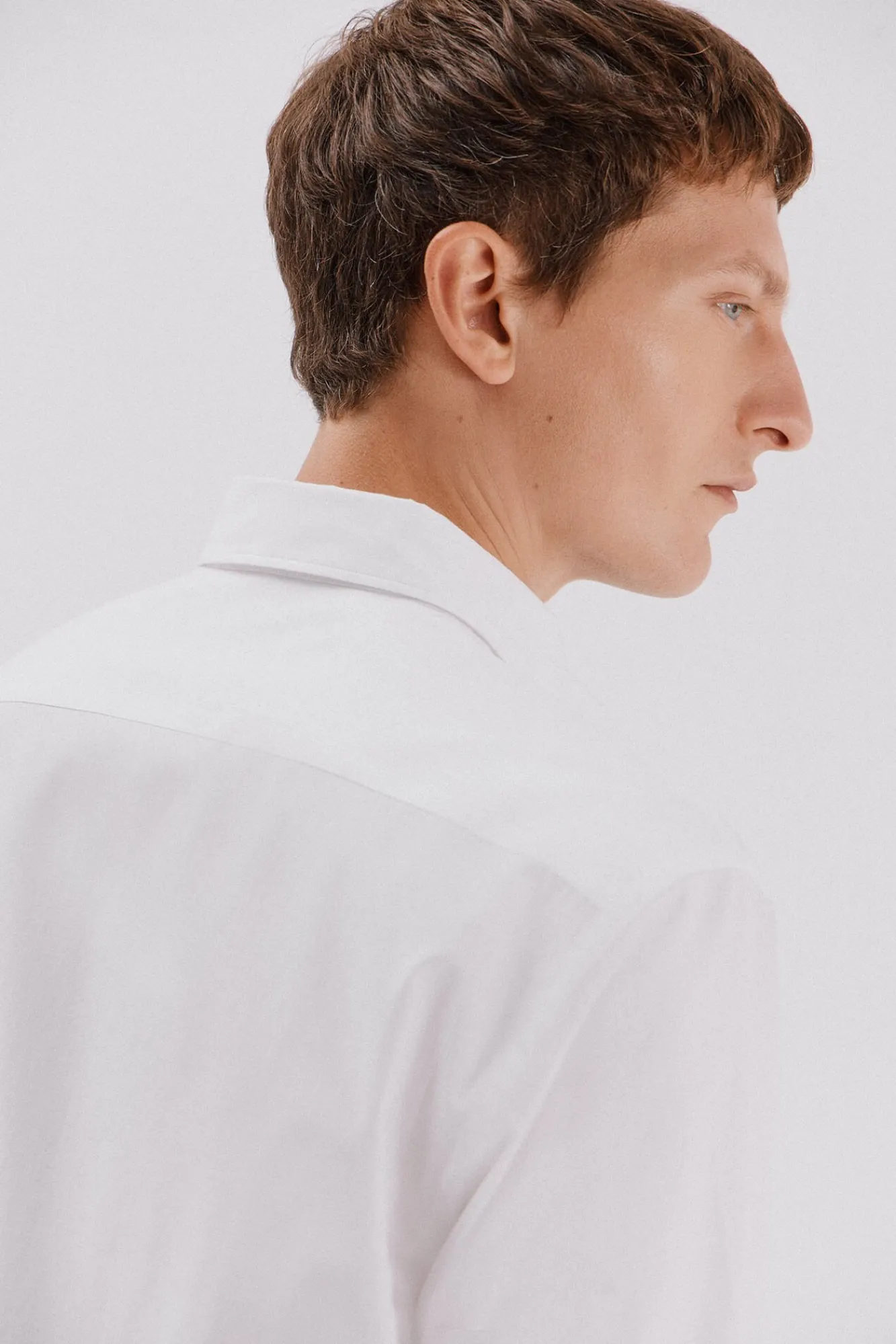 Cortefiel Camisas-Camisa lisa de algodão tencel Branco