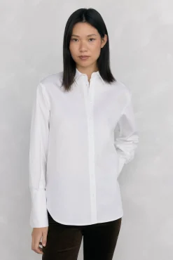 Pedro del Hierro Blusas-Camisa lisa oversized Branco