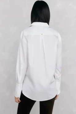 Pedro del Hierro Blusas-Camisa lisa oversized Branco