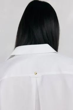 Pedro del Hierro Blusas-Camisa lisa oversized Branco