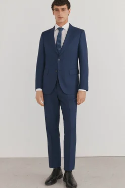 Pedro del Hierro Camisas|Camisas Clássicas-Camisa lisa sem ferro + abotoaduras resistentes a manchas Branco