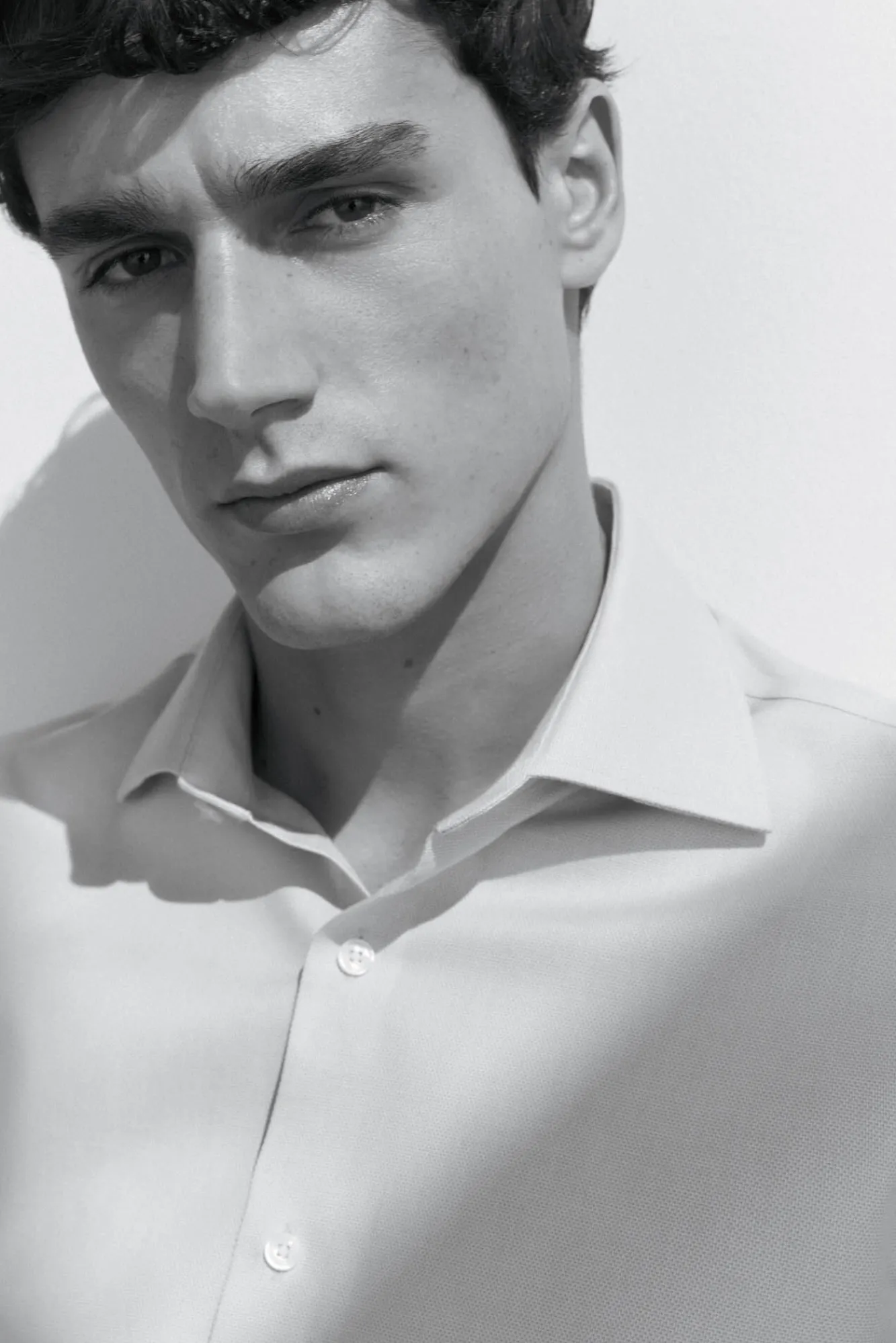 Pedro del Hierro Camisas|Camisas Clássicas-Camisa lisa sem ferro + abotoaduras resistentes a manchas Azul