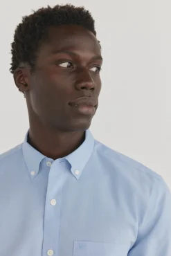 Pedro del Hierro Camisas-Camisa lisa sem ferro + anti-manchas Azul