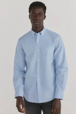 Pedro del Hierro Camisas-Camisa lisa sem ferro + anti-manchas Azul