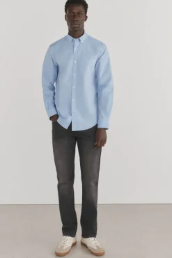 Pedro del Hierro Camisas-Camisa lisa sem ferro + anti-manchas Azul
