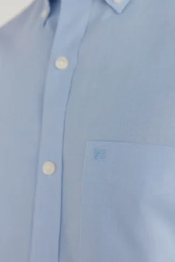 Pedro del Hierro Camisas-Camisa lisa sem ferro + anti-manchas Azul