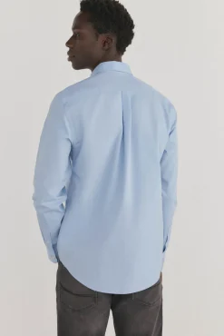 Pedro del Hierro Camisas-Camisa lisa sem ferro + anti-manchas Azul