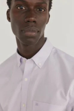 Pedro del Hierro Camisas-Camisa lisa sem ferro + anti-manchas P&uacute;rpura