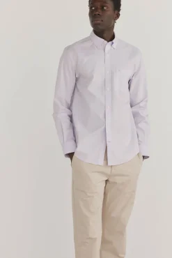 Pedro del Hierro Camisas-Camisa lisa sem ferro + anti-manchas P&uacute;rpura