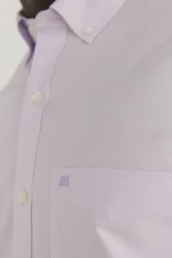 Pedro del Hierro Camisas-Camisa lisa sem ferro + anti-manchas P&uacute;rpura