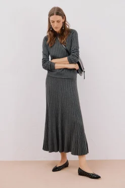 Cortefiel Camisolas-Camisa look total Cinzento