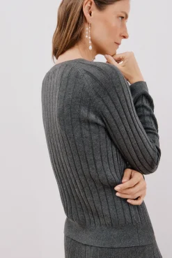 Cortefiel Camisolas-Camisa look total Cinzento